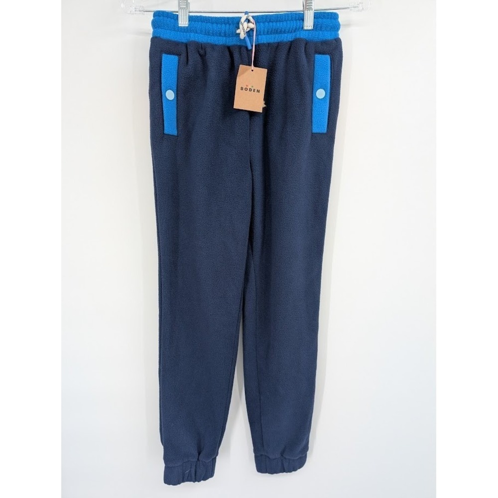 Mini Boden‎ Kids Pull On Fleece Joggers NWT Blue sz 10-11Y